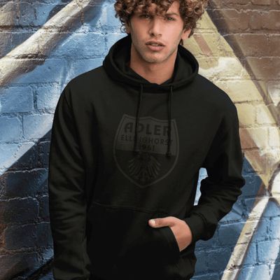 Hoodie All Black Herren